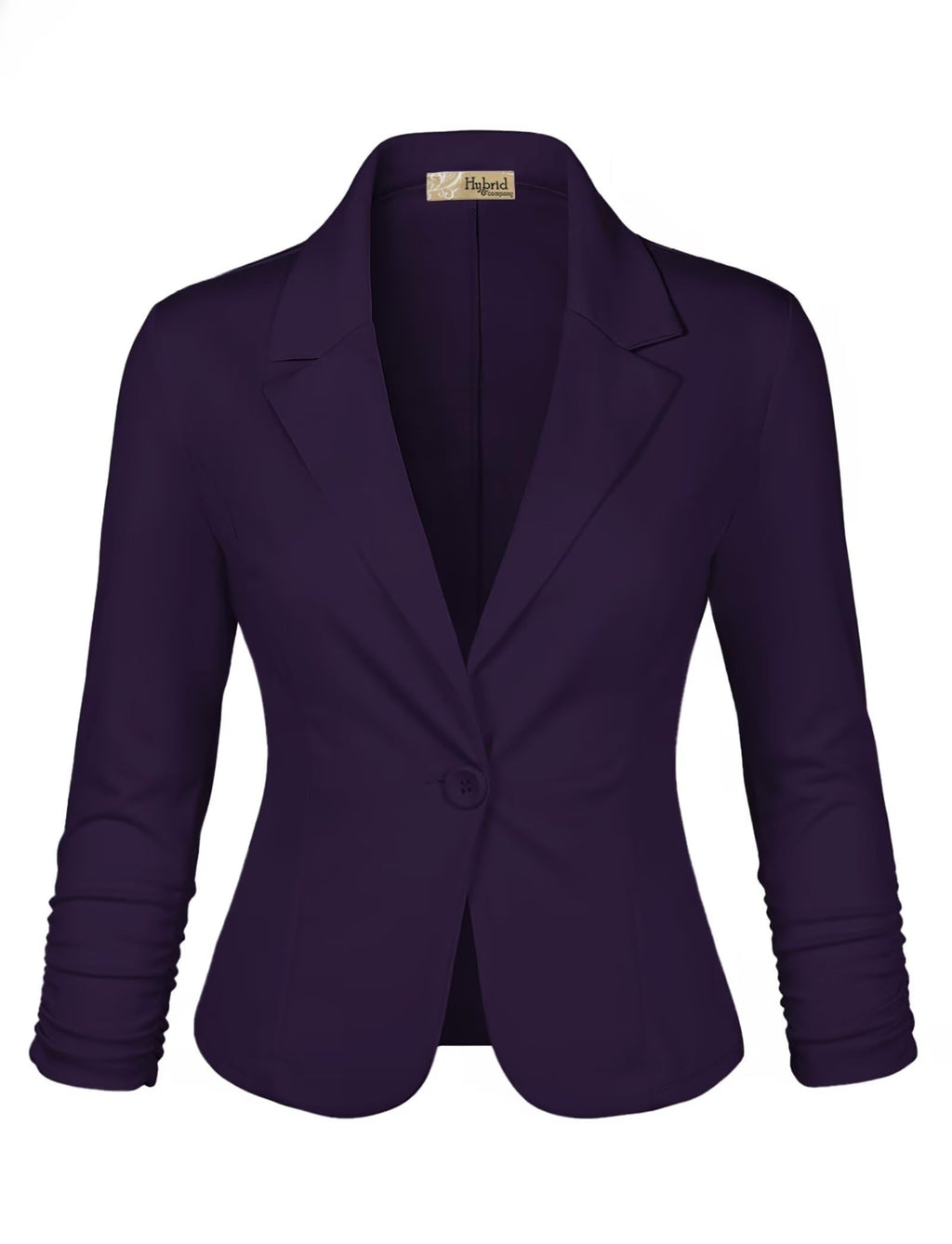 Hybrid & Company Women's Lightweight Casual Work Office Stretch Ponte Cardigan Blazer Jacket Made in USA