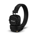 Marshall Major V Wireless On-Ear Bluetooth Headphones - 100+ Hr Playtime | Detachable Audio Cable | Microphone for Calls | Lightweight, Foldable Design for Travel - Black