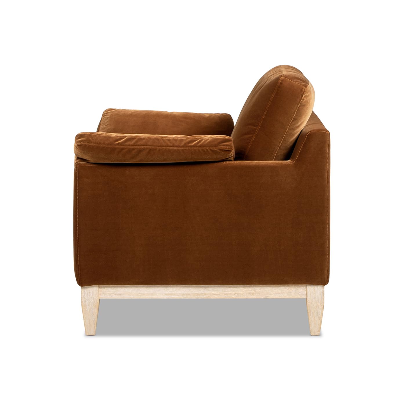 Jennifer Taylor Home Pasadena 36" Wide Modern Farmhouse Accent Arm Chair, Burnt Orange Performance Velvet