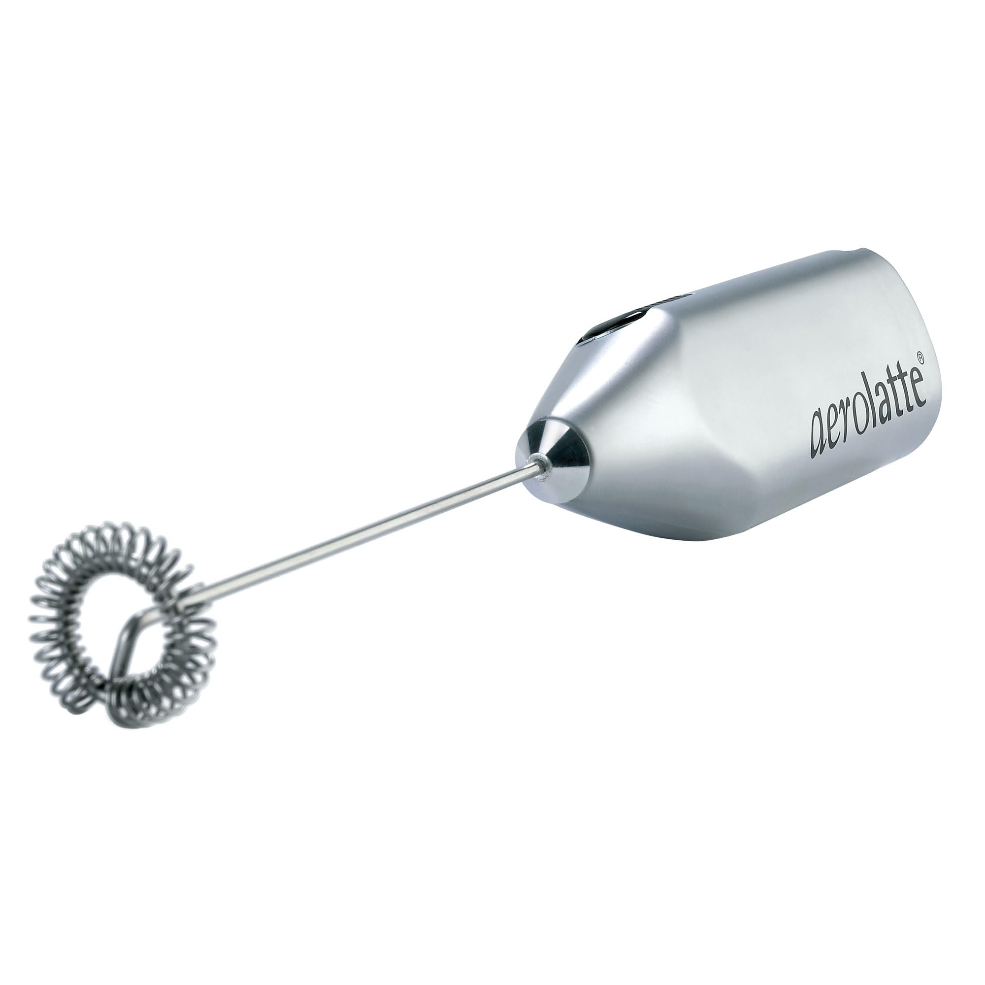 Aerolatte Steam-Free Milk Frother, Polished-Chrome Finish,18/8 Stainless Steel Whisk, BPA-Free Plastic Housing, Batteries Include