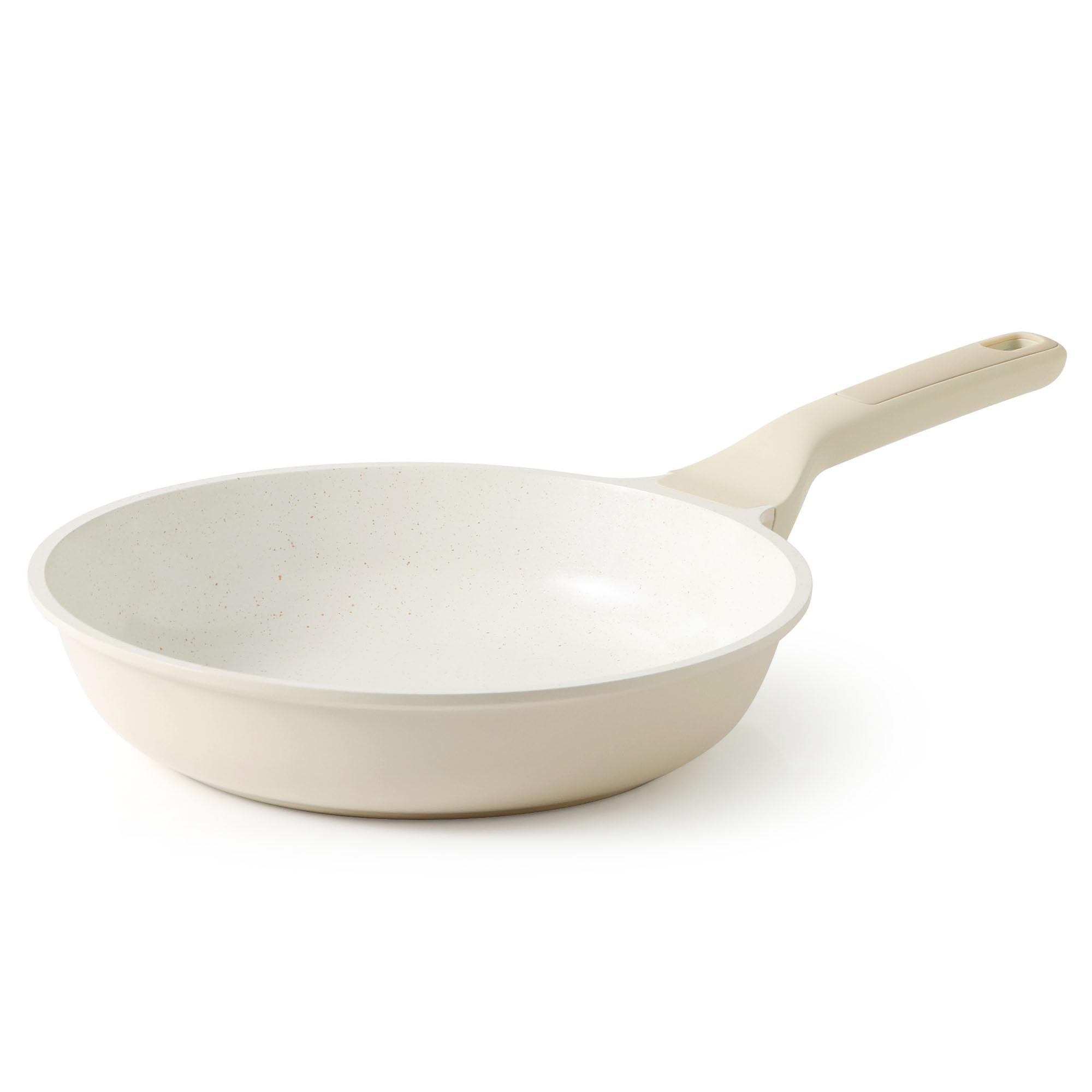 SENSARTE Nonstick Ceramic Frying Pan 8-Inch, Healthy Non Toxic Skillet, Induction Compatible Omelet Pan with Heat Resistant Handle, PFAS-Free, Cream White