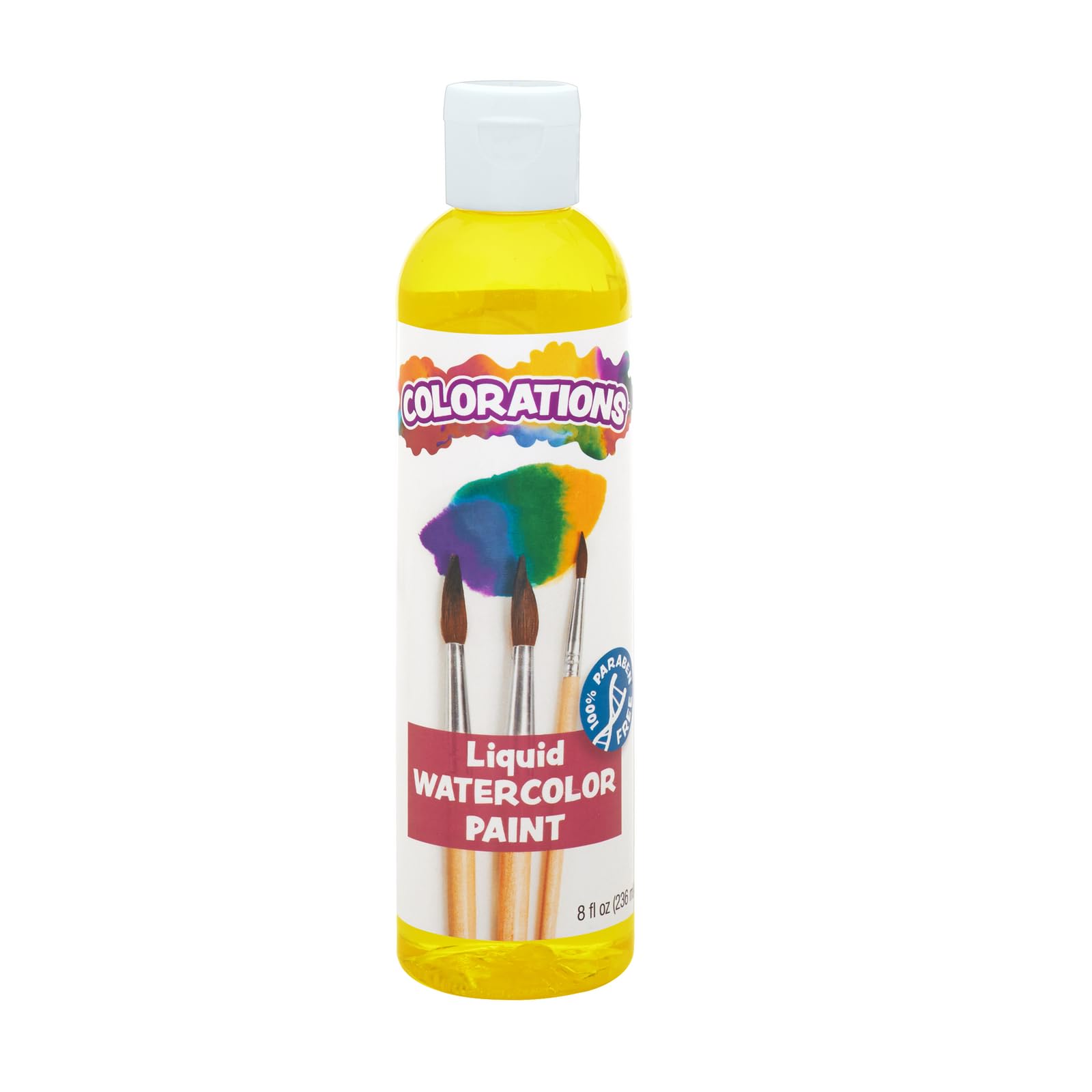 Colorations Paraben-Free Glitter Liquid Watercolor Paint, Set of 8 Vibrant Colors, 8 fl oz, Non-Toxic and Made in The USA