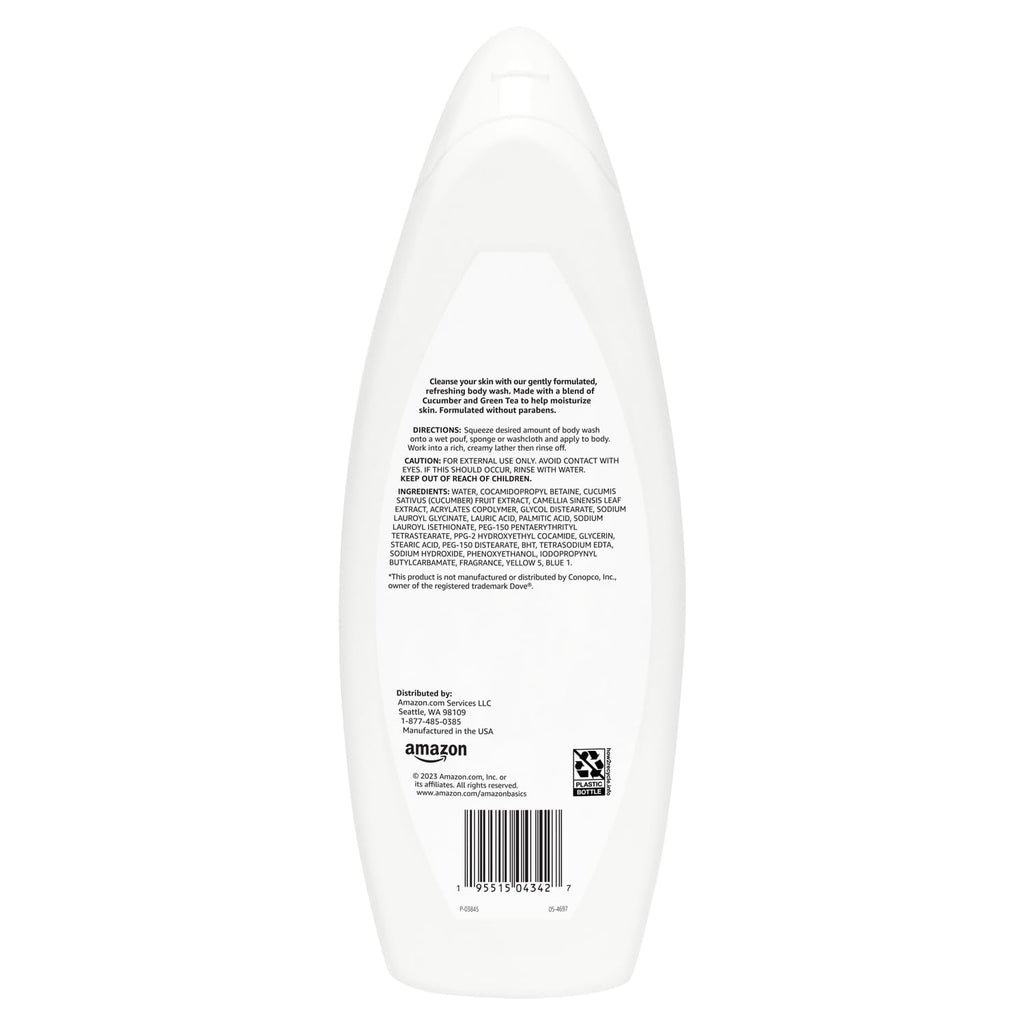 Amazon Basics Moisturizing Body Wash, Fresh Scent, Deep Moisture, Nourishing, Dermatologist Tested, 22 fl oz (1-Pack)