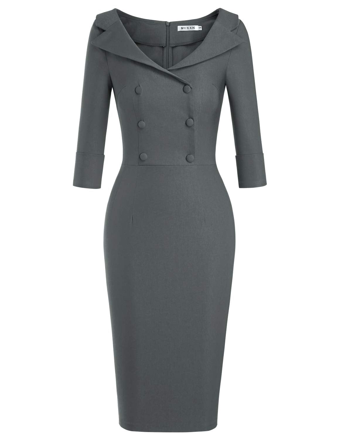 MUXXN Women's Classic Vintage Sweetheart Neckline Cocktail Prom Tea Dress