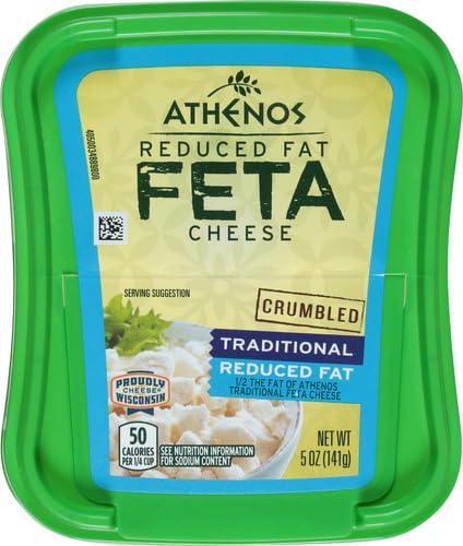Athenos Traditional Reduced Fat Crumbled Feta Cheese (5 oz Tub)