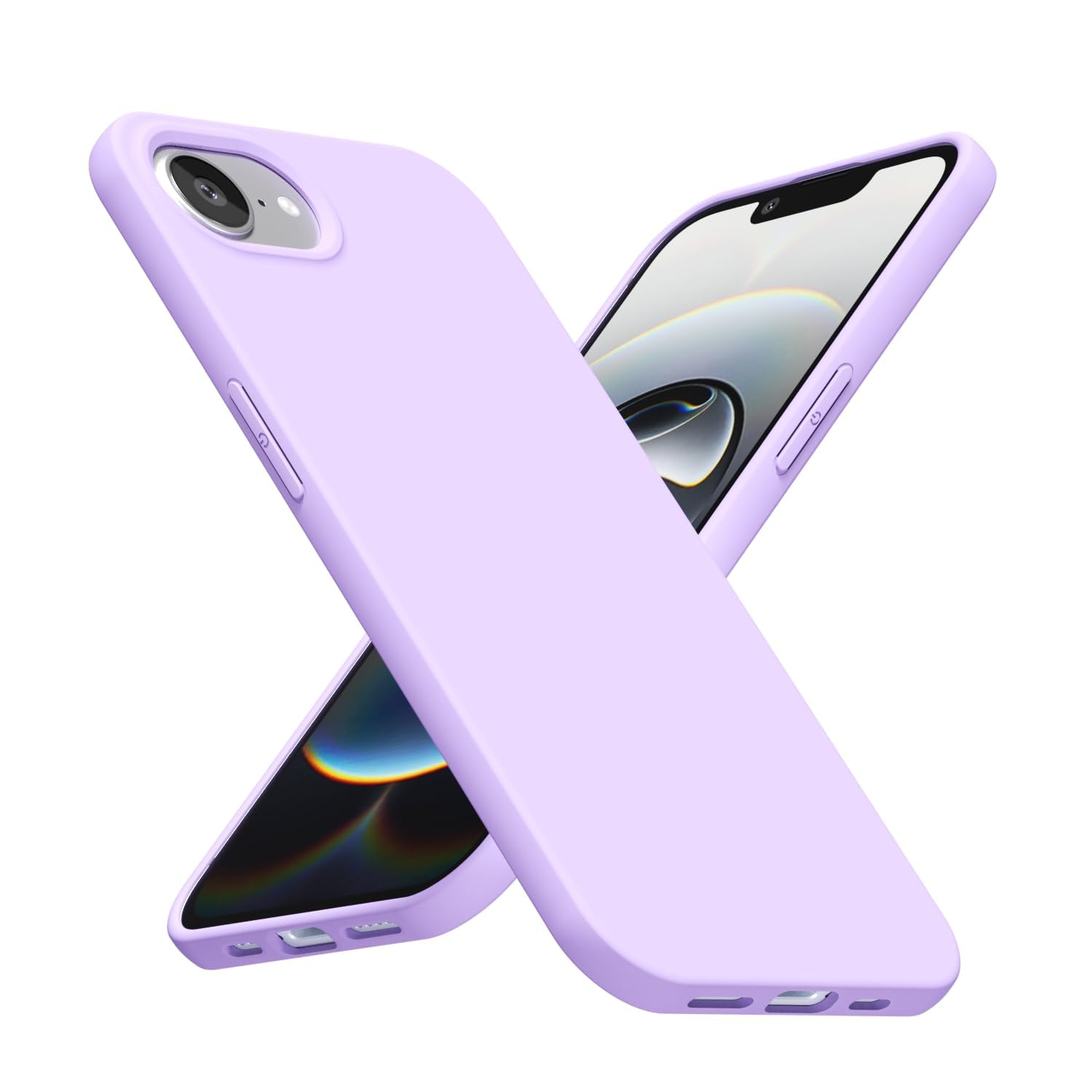LoeoeL for iPhone 8 Plus/ 7 Plus Phone Case Silicone, Minimalist Ultra Thin Slim Soft Rubber Gel Solid Color Matte TPU Cute Case for Women, Girly Aesthetic Design & Camera Cover, Beige Stone Cream