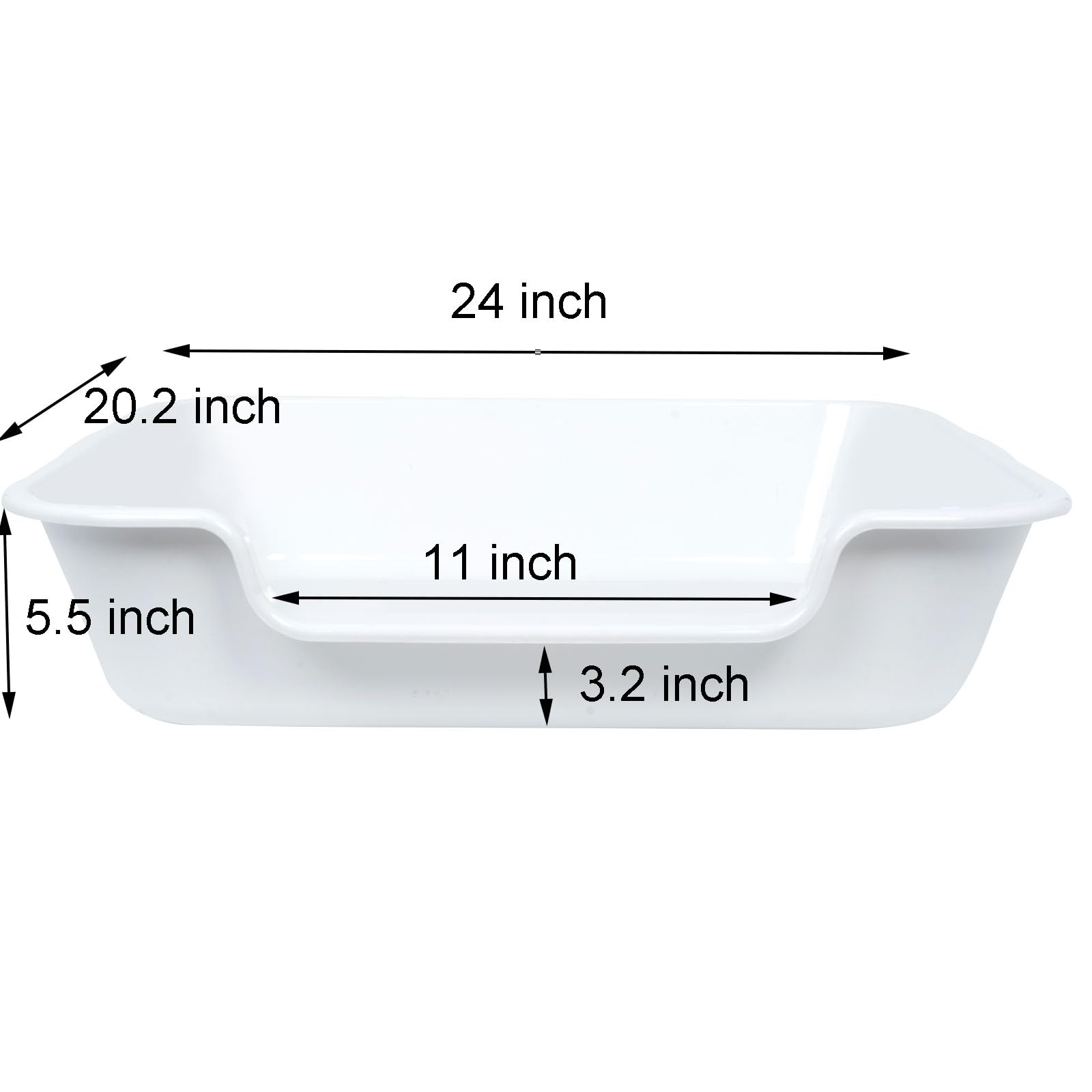 1 Pack of Extra Large Cat Litter Box (ABS Material), Low Entry Senior Litter Pen for Geriatric Kitty Big Cats, Jumbo Pet Safe Litter Boxes Tray for Pets Potty (Beach Sand, 20" L x 15.5" W)