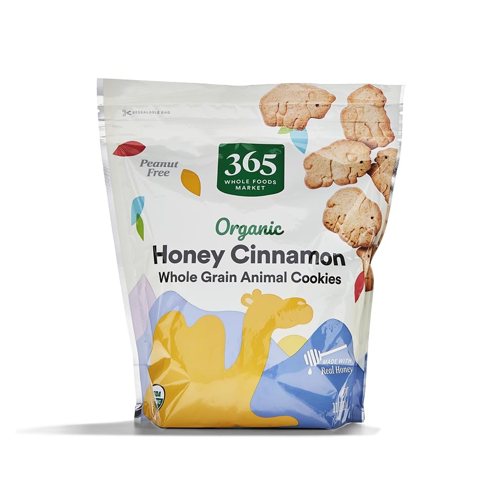 365 by Whole Foods Market, Organic Honey Cinnamon Whole Grain Animal Cookies, 11 Ounce