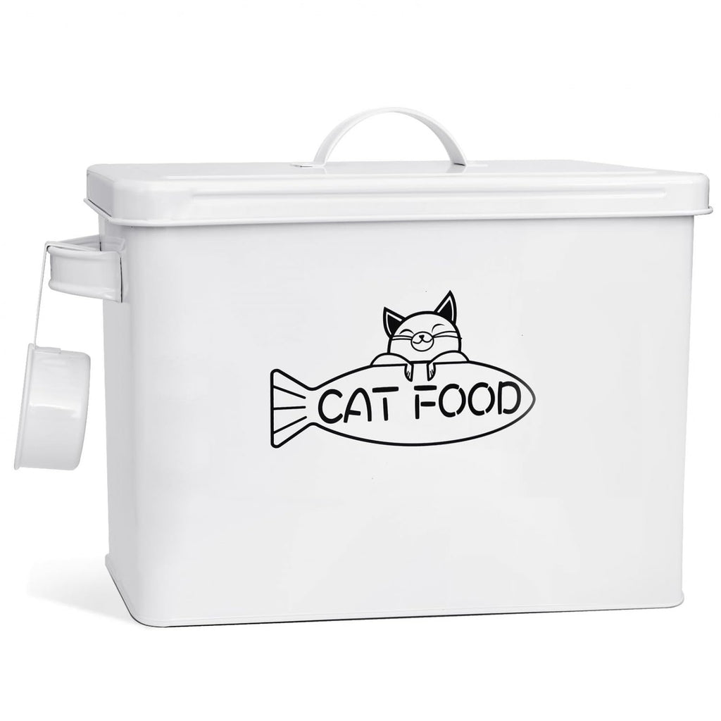 Vumdua Dog and Cat Food Storage Container, Farmhouse Pet Food Containers with Lid and Dry Food Scoop, Durable Airtight Great Gift for Pet Owners