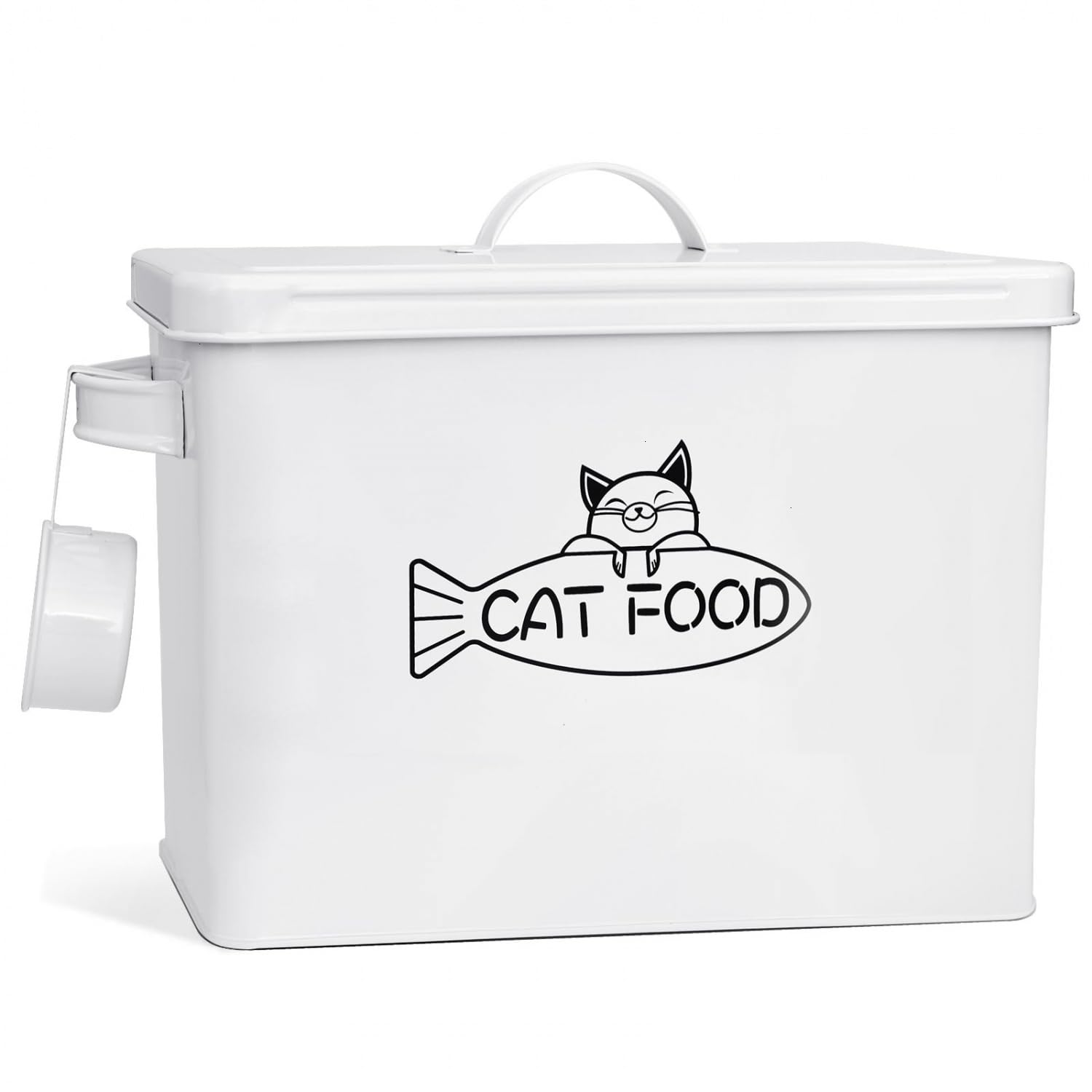 Vumdua Dog and Cat Food Storage Container, Farmhouse Pet Food Containers with Lid and Dry Food Scoop, Durable Airtight Great Gift for Pet Owners