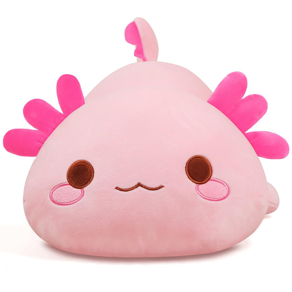 SNOWOLF Black Axolotl Plush Pillow Cute and Soft Axolotl Stuffed Animal Kawaii Plushie Toy Great Gift for Kids, 12"