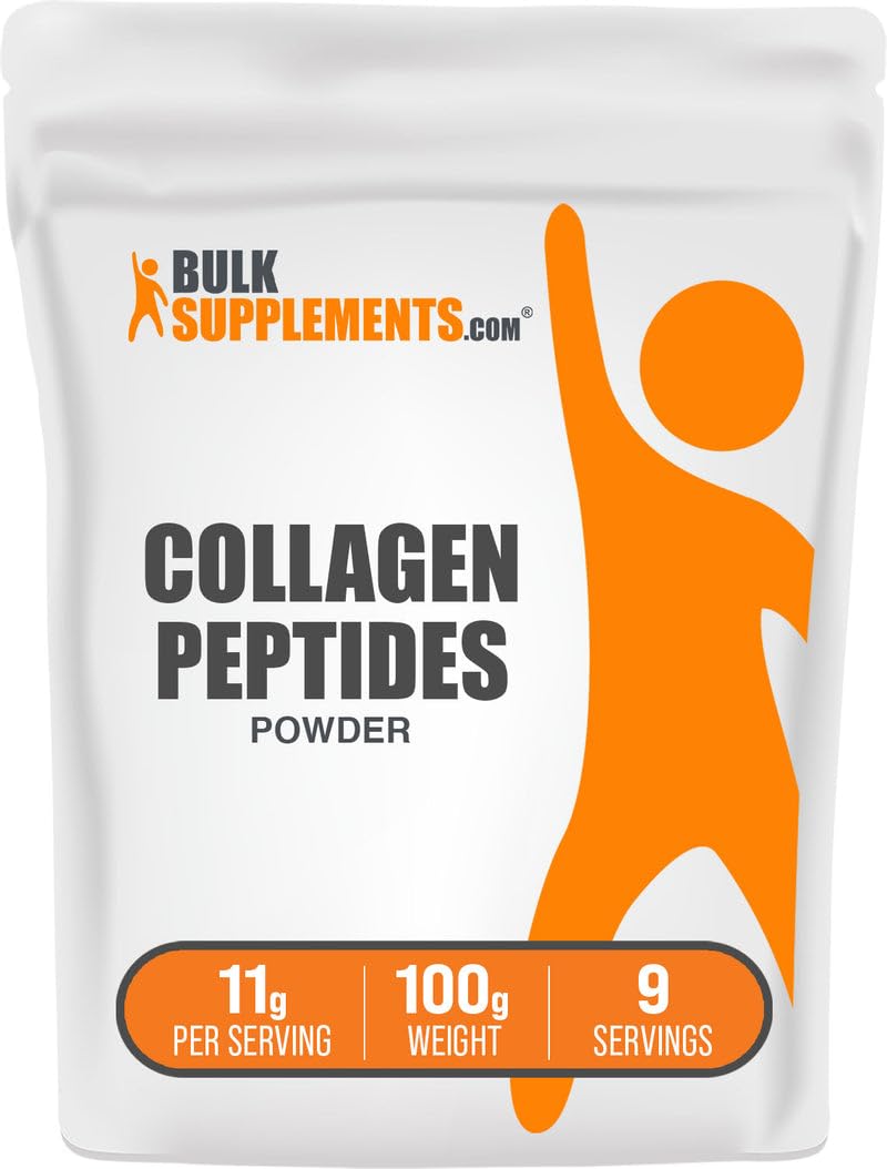 BulkSupplements.com Collagen Peptides Powder - Bovine Collagen Powder, Powdered Collagen Supplement - Hydrolyzed & Gluten Free, 11g per Serving, 500g (1.1 lbs) (Pack of 1)