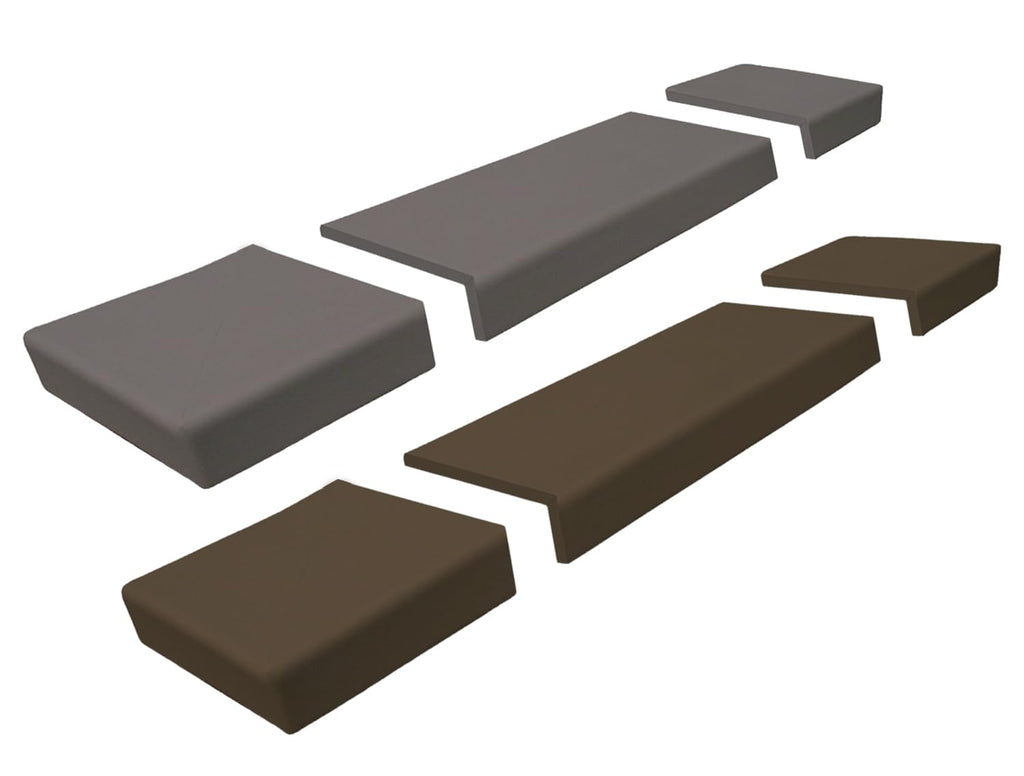 Soft Seat Edge Cushion Fireplace Hearth Guard Bumper Pad Child Proof Padding (Small, Brown-fits Width from-0"-68")