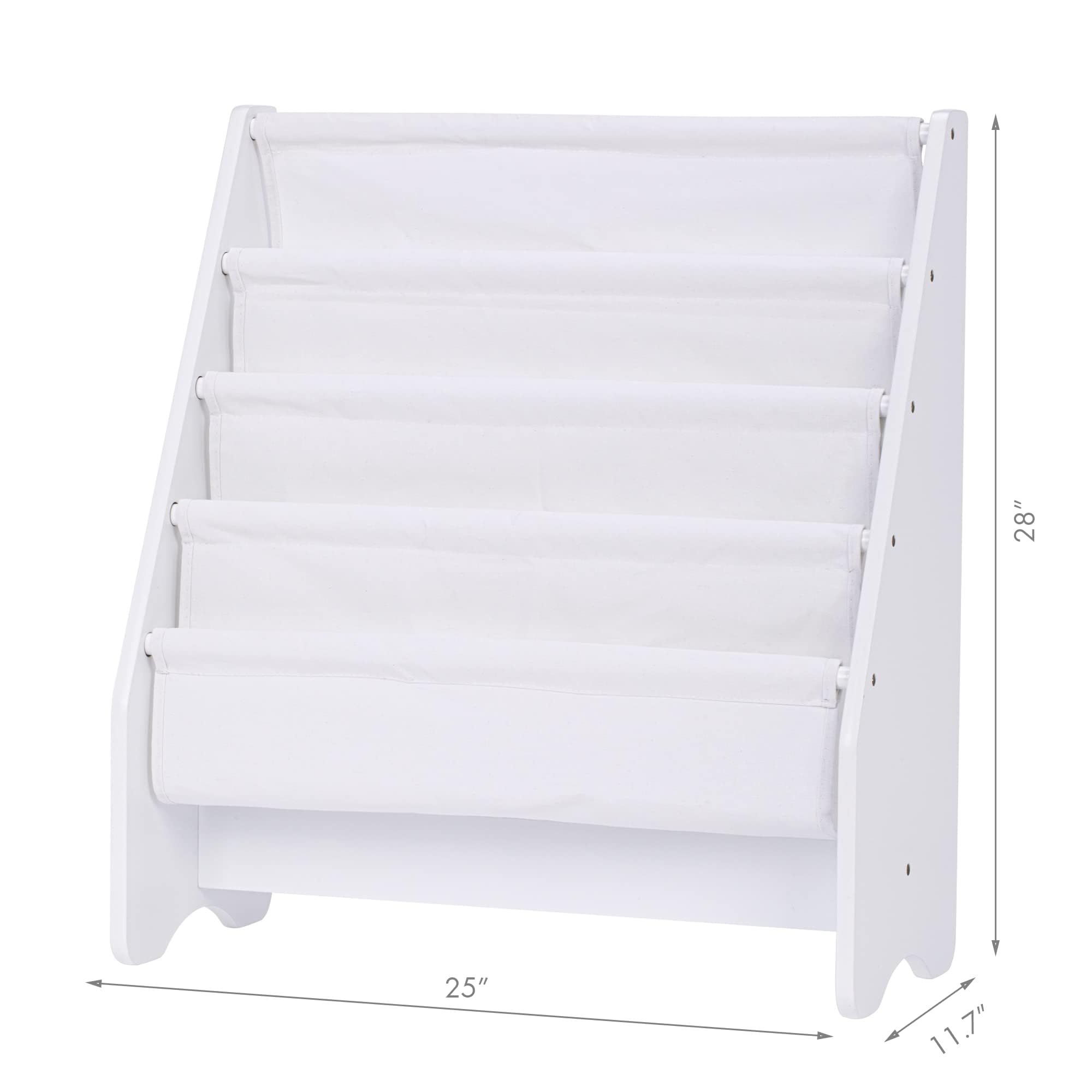UTEX Kids Sling Bookshelf - Kids Magazine Rack with Organizer, Book Organizer (Espresso)