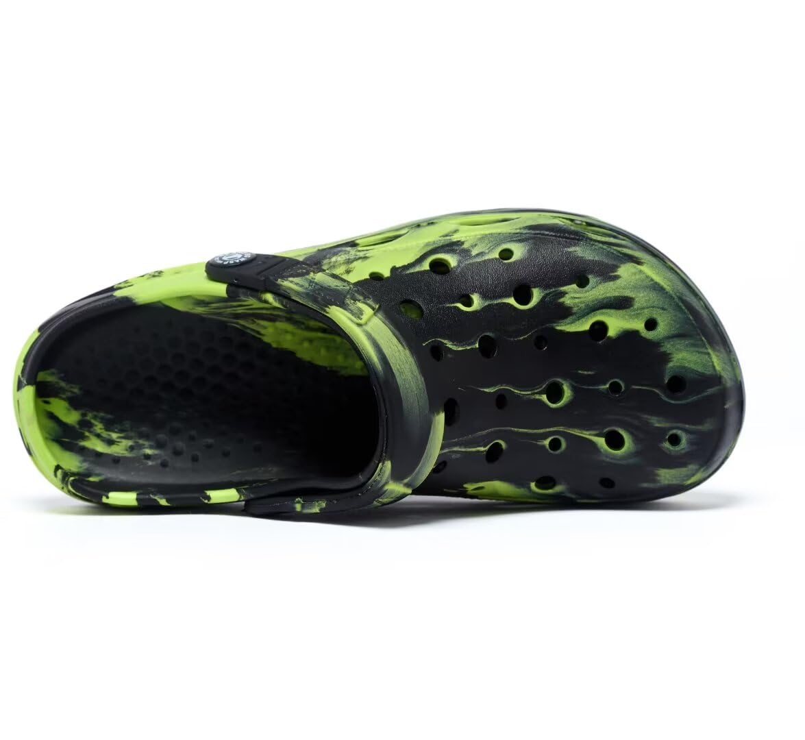 Kids Boys&Girls Black Camouflage Clogs Children's Beach Shoes Classic Marbled Tie Dye Clog Little Kid