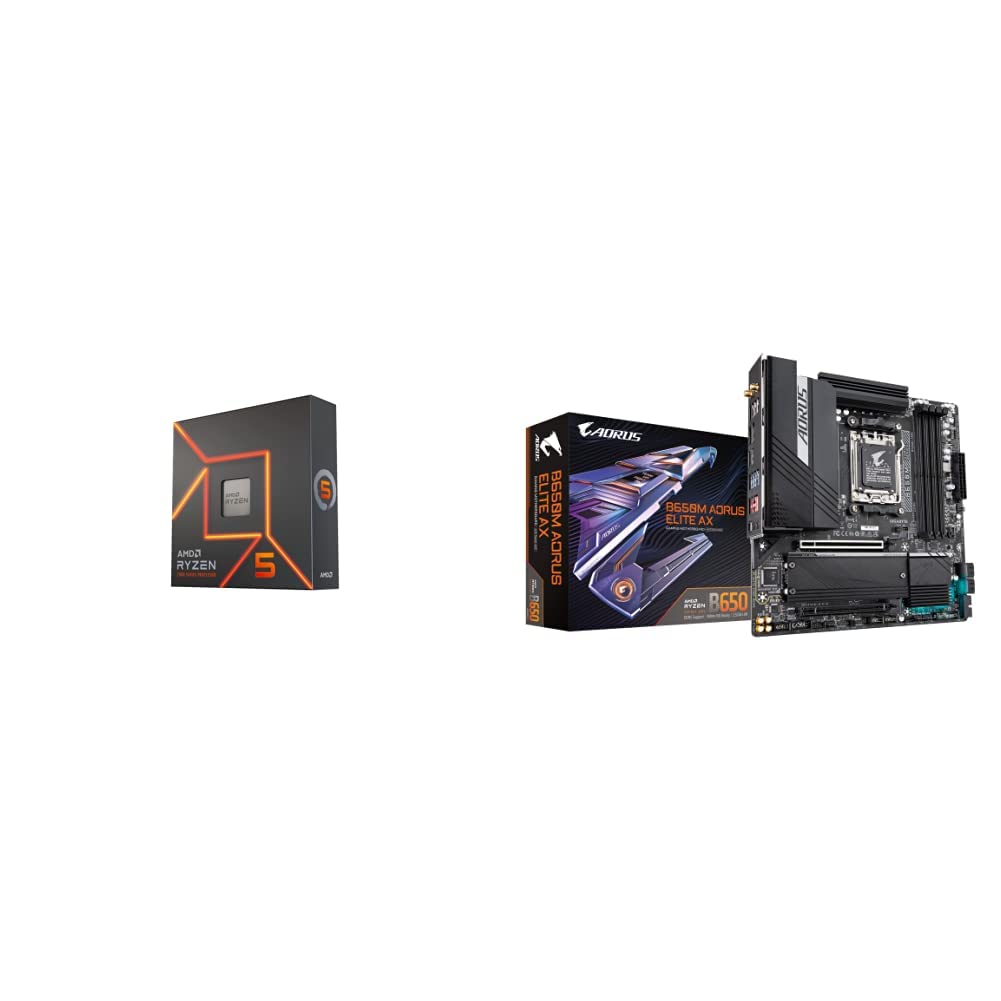 AMD Ryzen 5 7600X + GIGABYTE B650 AORUS ELITE AX Motherboard