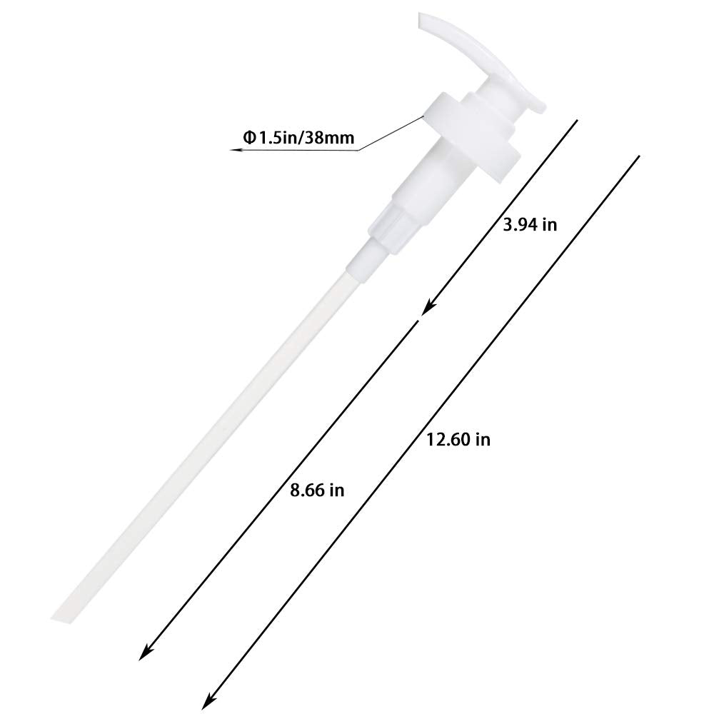 Gallon Pump Dispenser, Fits Most 1 Gallon Jugs and Containers 38/400 Pump Lid Top Replacement for Sanitizer, Lotion, Shampoo, Conditioner (6 Pack)