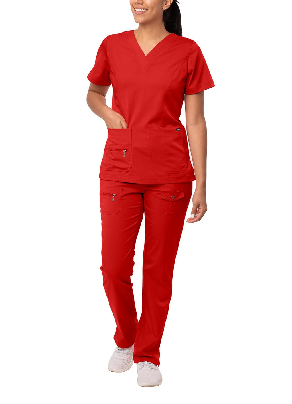 Adar Pro Breakthrough Plus Scrub Set for Women - Enhanced V-Neck Top & Multi Pocket Pants