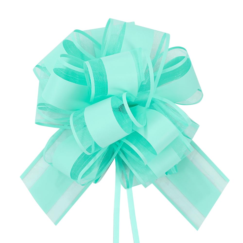 6 PCS Large Pull Bows,Bow for Gift Wrapping,6 inches,Christmas Party Birthday Gift Wedding Ribbon Bows for Wrapping Boxes or Flower Decorations, Valentine's Day Gift Decorations