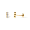 PAVOI 14K Gold Plated Flat Back Earrings | Solid 925 Sterling Silver Posts | Helix Cartilage Earrings for Women | Cubic Zirconia Stud Earrings | Trending Fashion Jewelry