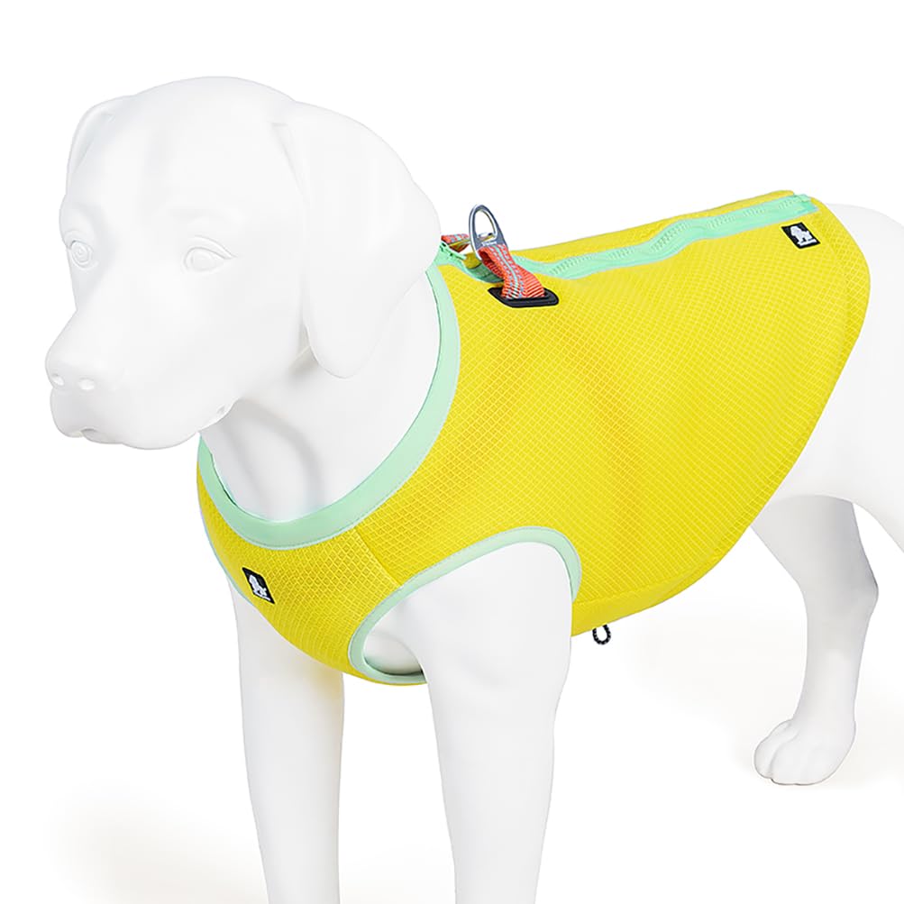 SGODA Dog Cooling Vest Harness Cooler Jacket Yellow XX-Small