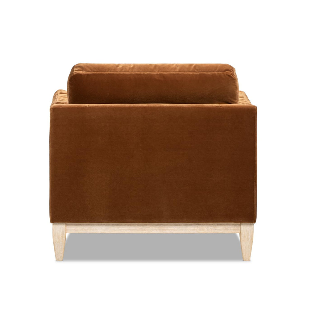 Jennifer Taylor Home Pasadena 36" Wide Modern Farmhouse Accent Arm Chair, Burnt Orange Performance Velvet