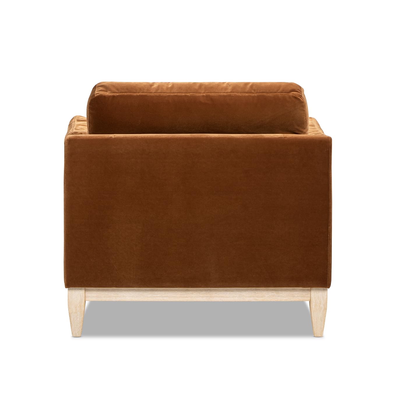 Jennifer Taylor Home Pasadena 36" Wide Modern Farmhouse Accent Arm Chair, Burnt Orange Performance Velvet