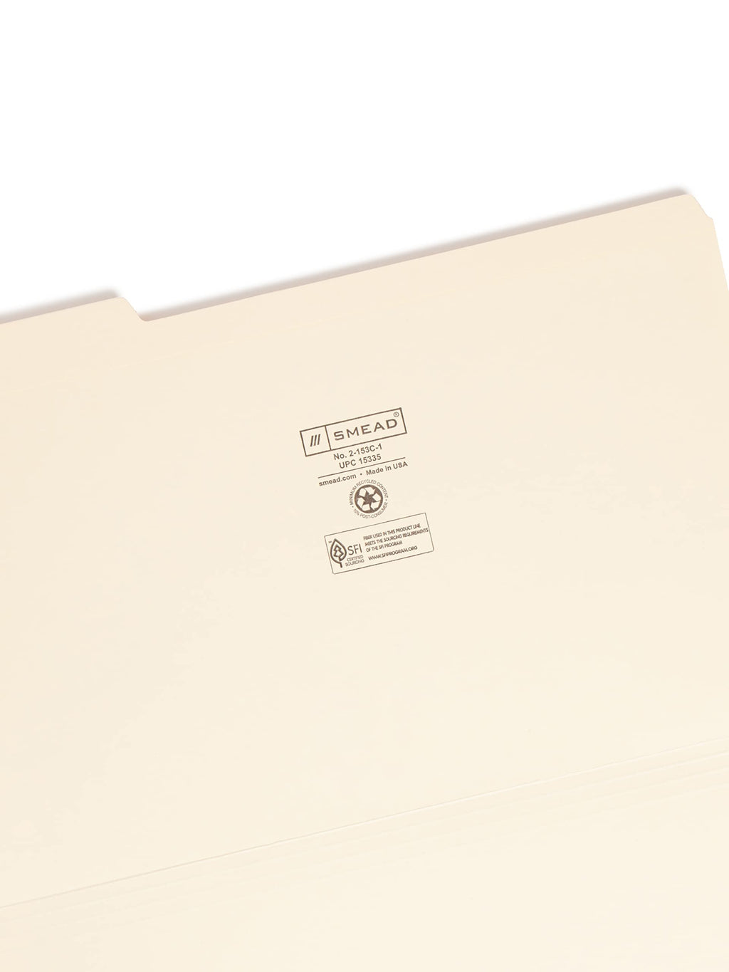Smead File Folder, Reinforced 1/3-Cut Tab, Center Position, Legal Size, Manila, 100 per Box (15336)