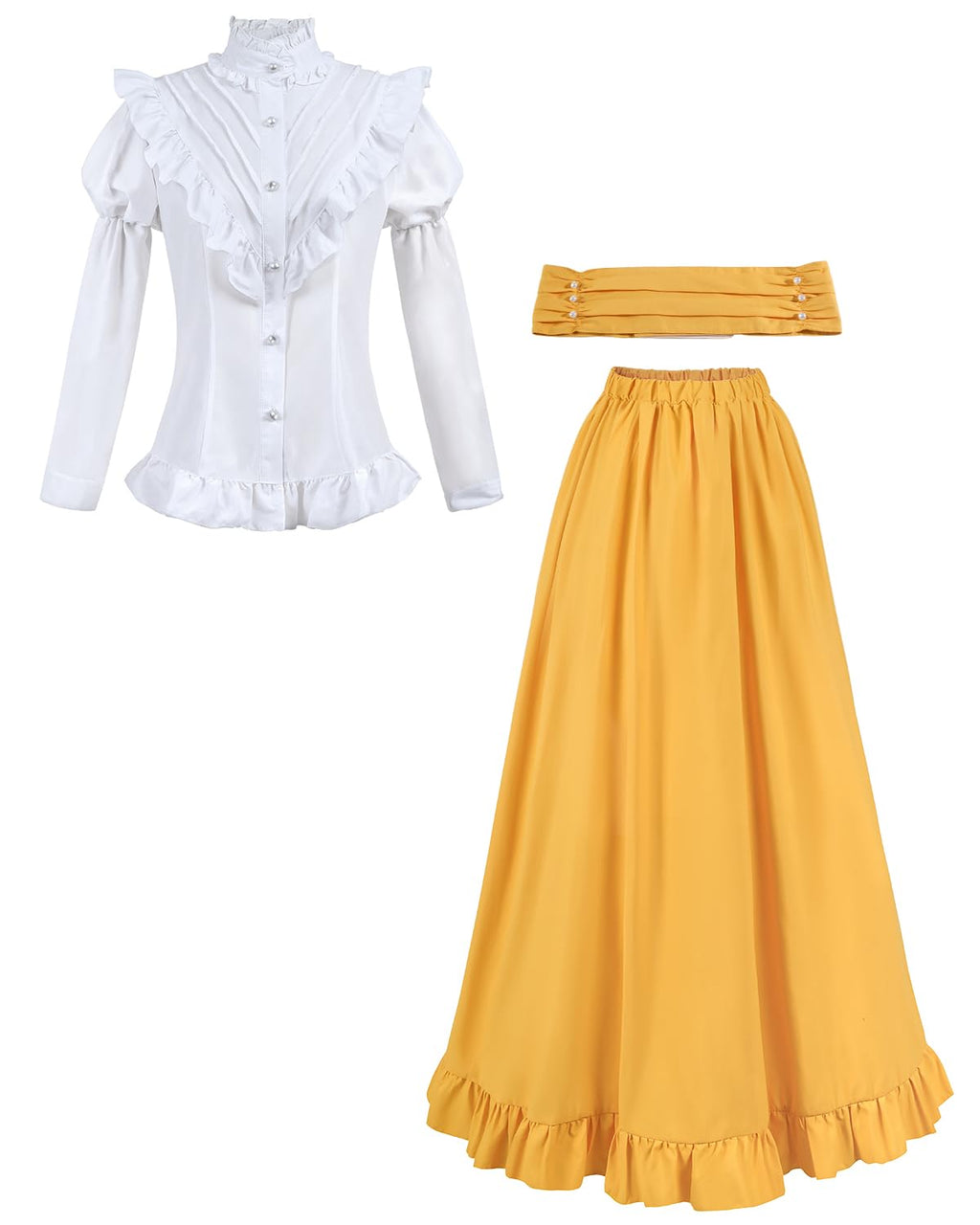 Victorian Dress for Women 2-Pieces 1800s Edwardian Dress Ball Gown Renaissance Costume