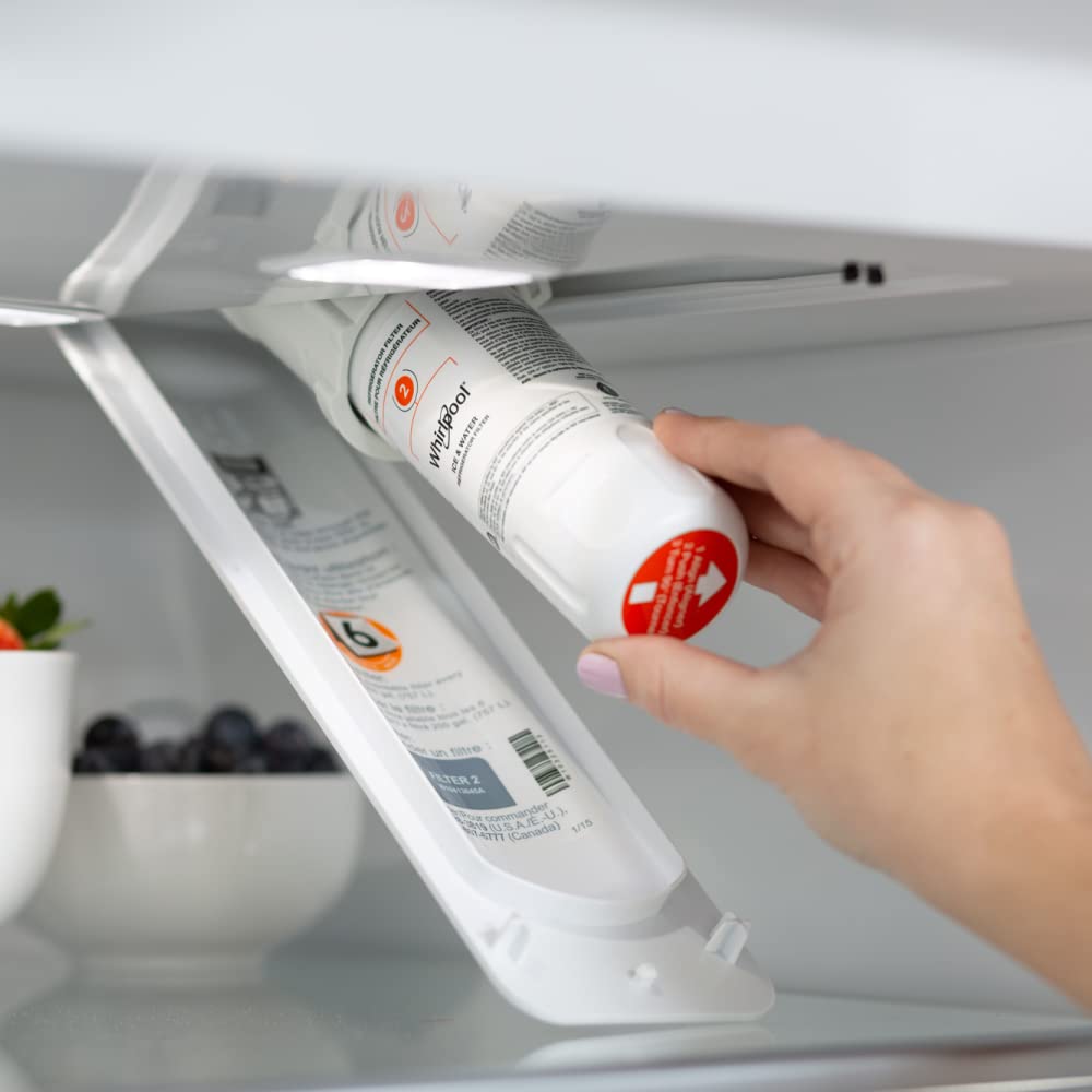 Whirlpool® WHR2RXD1 Ice, Orange Refrigerator Water Filter 2-WHR2RXD1, Single-Pack