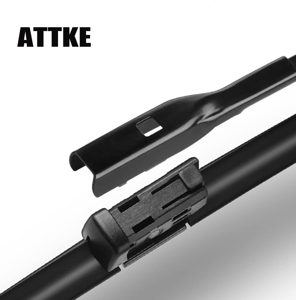ATTKE OEM Quality Front Windscreen Wiper Blades for Jeep Wrangler 1997-2006/Porsche 911 1978-1994/Suzuki Samurai 1986-1995 (13″+13″ Front Windshield Wiper Blade Set)