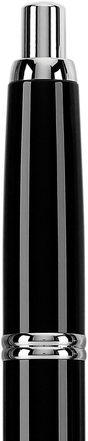 PILOT Vanishing Point Collection Refillable & Retractable Fountain Pen, Black Carbonesque Barrel with Rhodium Accents, Blue Ink, Medium Nib (60246)