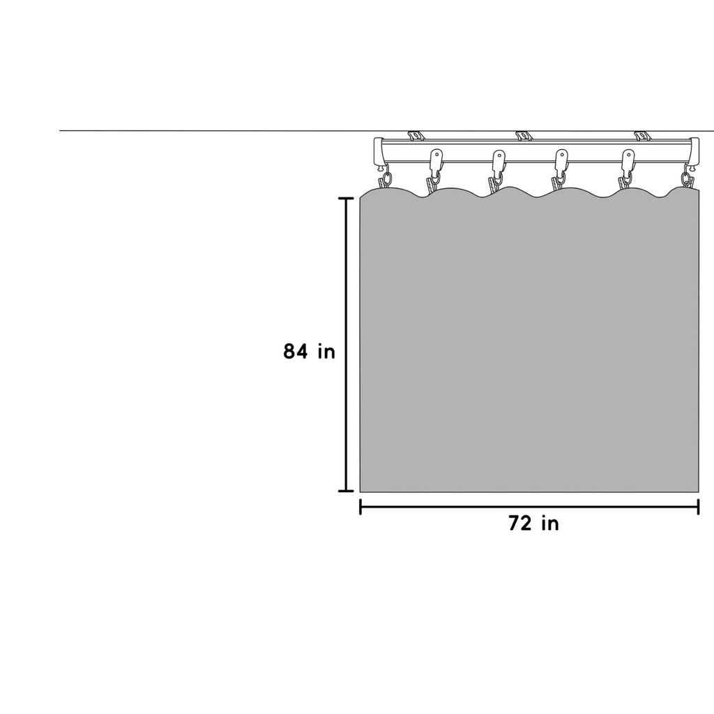 Room Divider Blackout Curtains Flexible Sliding Tracks Sets Ceiling Mounted Rod Window Curtain Privacy Separation for Bedroom Living Rooms,1 Panel Beige Drape and Black Track Set-W108xH72 in
