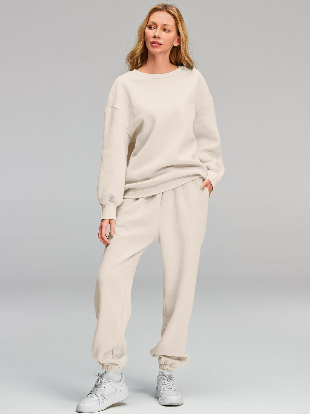 AUTOMET Womens 2 Piece Outfits Sweatsuit Lounge Sets Matching Sweat Set Pockets