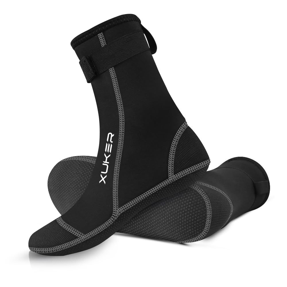 XUKER Neoprene Water Socks 3mm, Sand Proof Beach Volleyball Socks Diving Socks for Outdoor Water Sports