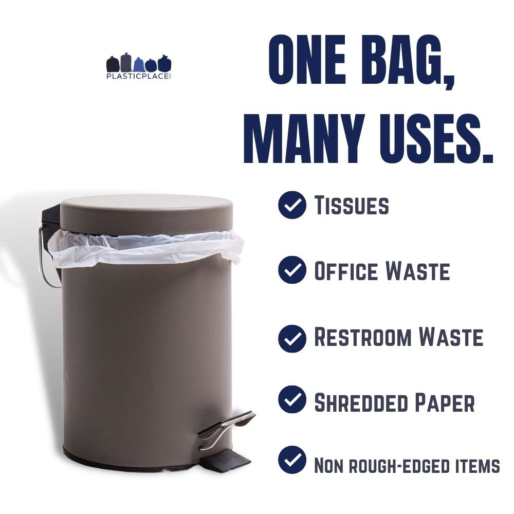 Plasticplace 64-65 Gallon Trash Can Liners for Toter │ 1.5 Mil │ Black Heavy Duty Garbage Bags │ 50” x 60” (25 Count)