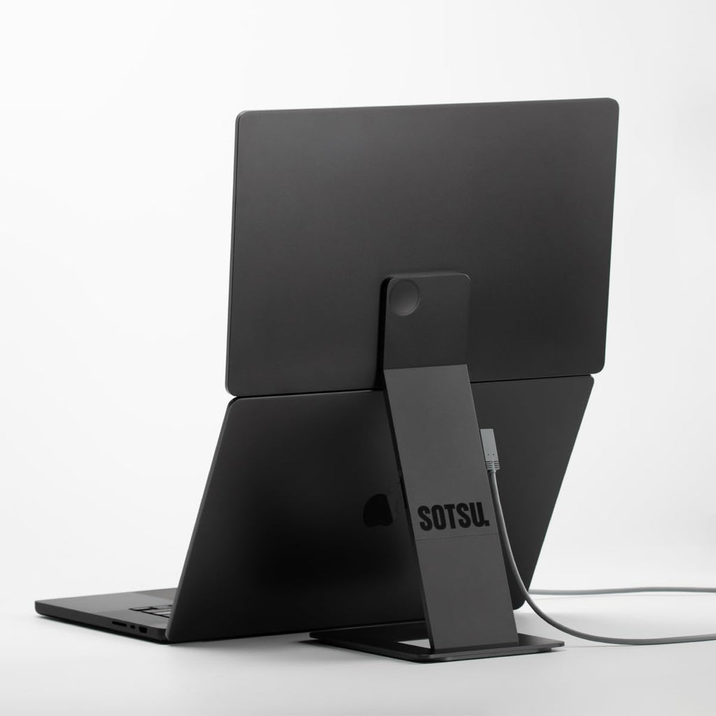 SOTSU FlipAction Pro 16" Gen2 Premium Portable Monitor | Super Compact | Pivot Rotate | 2560x1600 DCI P3 | 120Hz | 400 Nits | Full Metal CNC | Perfect Match for Mac and Windows (Metallic Gray)