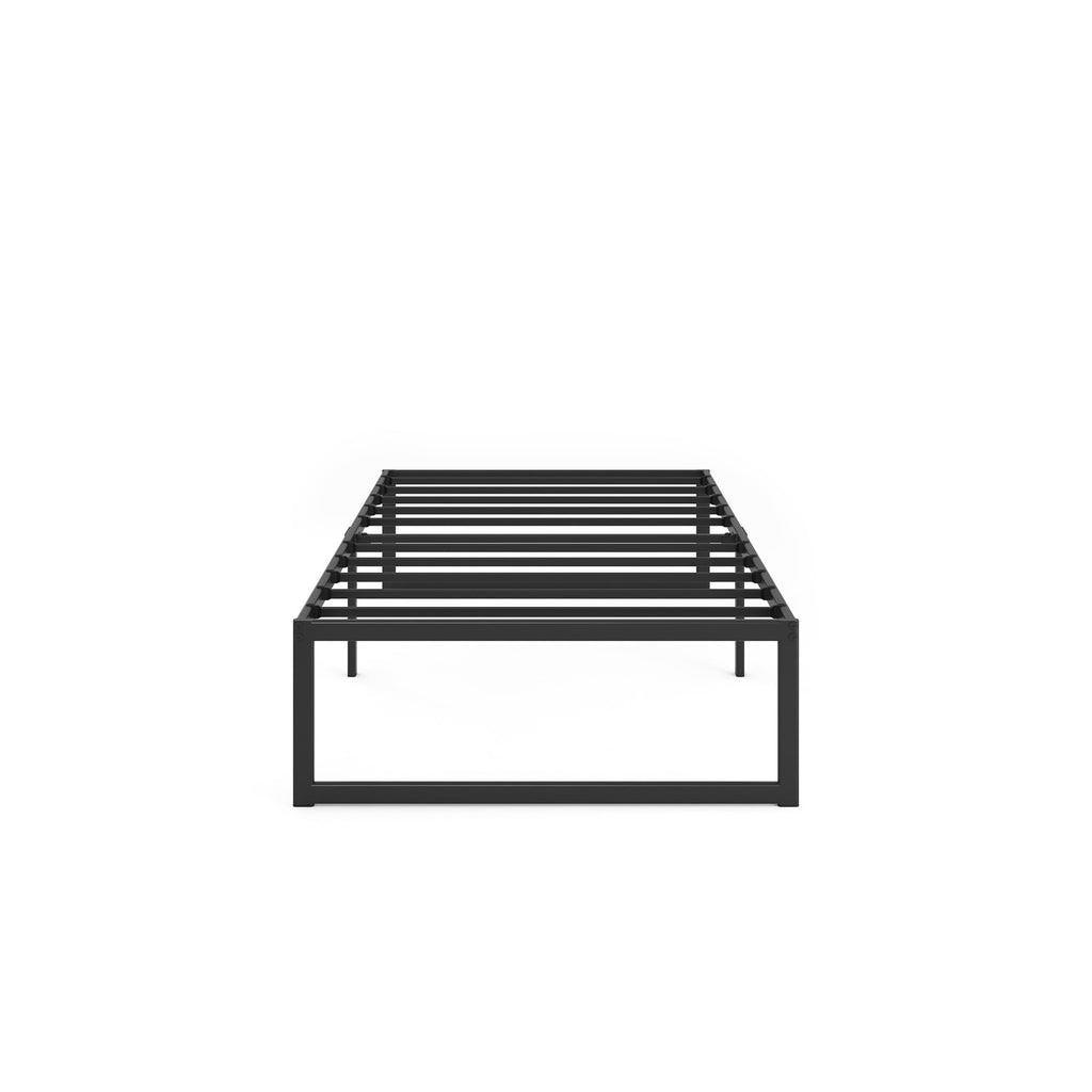 Zinus ABEL 14 Inch Platform Bed Frame, Steel Slat Support, Easy Assembly, No Box Spring Needed, Eco Friendly WonderBox(TM) Packaging, Black, Twin