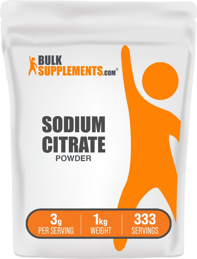 BulkSupplements.com Sodium Citrate Powder - Sodium Citrate Food Grade, Emulsifier, Flavor Enhancer - Gluten Free, 3g per Serving, 100g (3.5 oz) (Pack of 1)