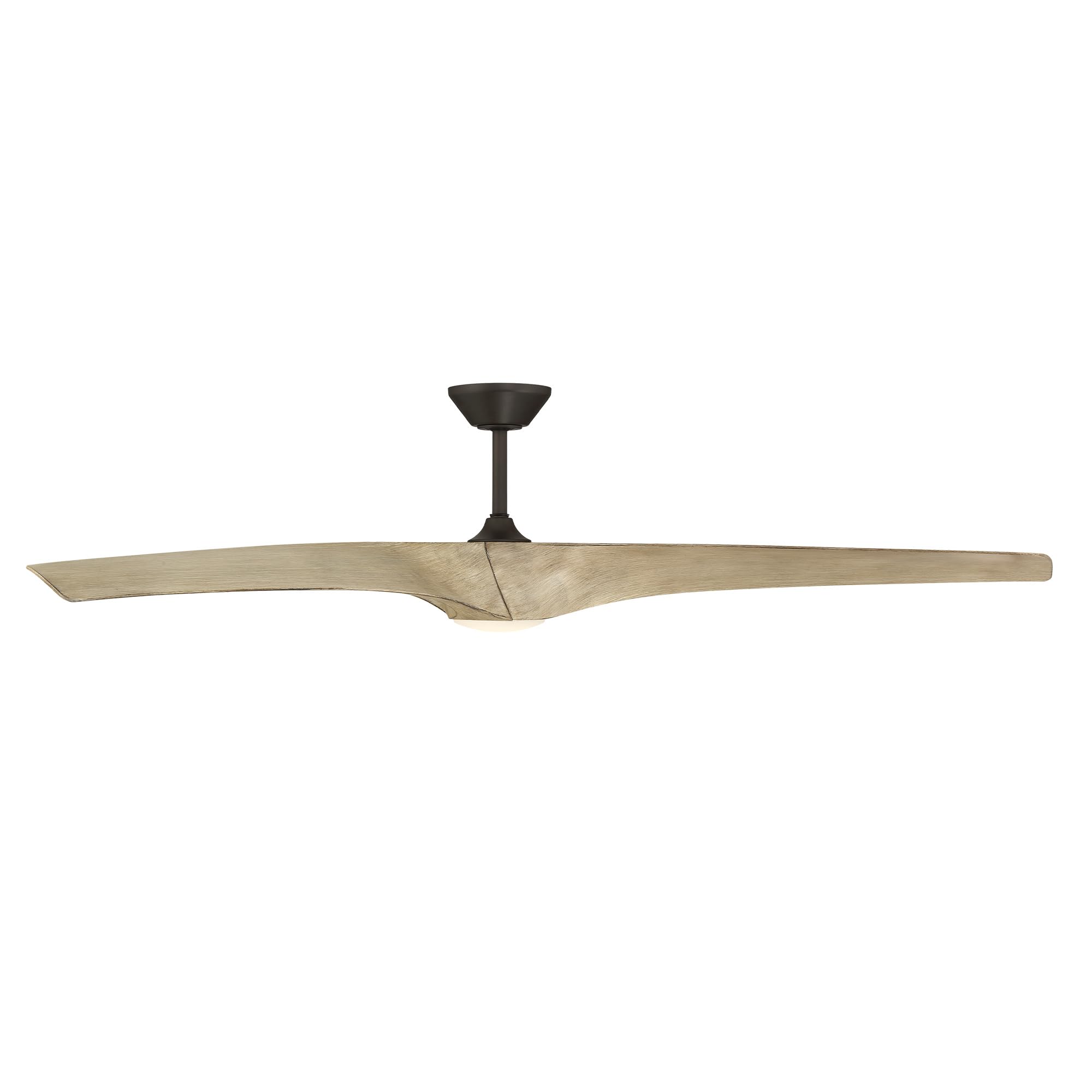 Modern Forms Zephyr Smart Indoor and Outdoor 3-Blade Ceiling Fan 52in Bronze/White Oak with Adjustable CCT 2700K-3000K-4000K-5000K LED Light Kit and Remote Control