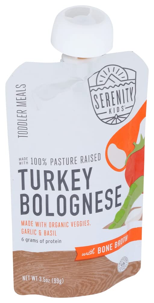 Serenity Kids Bone Broth Puree Made With Organic Veggies | Clean Label Project Purity Award Certified | 3.5 Ounce BPA-Free Pouch | Grass Fed Beef Pot Roast | 1 Count