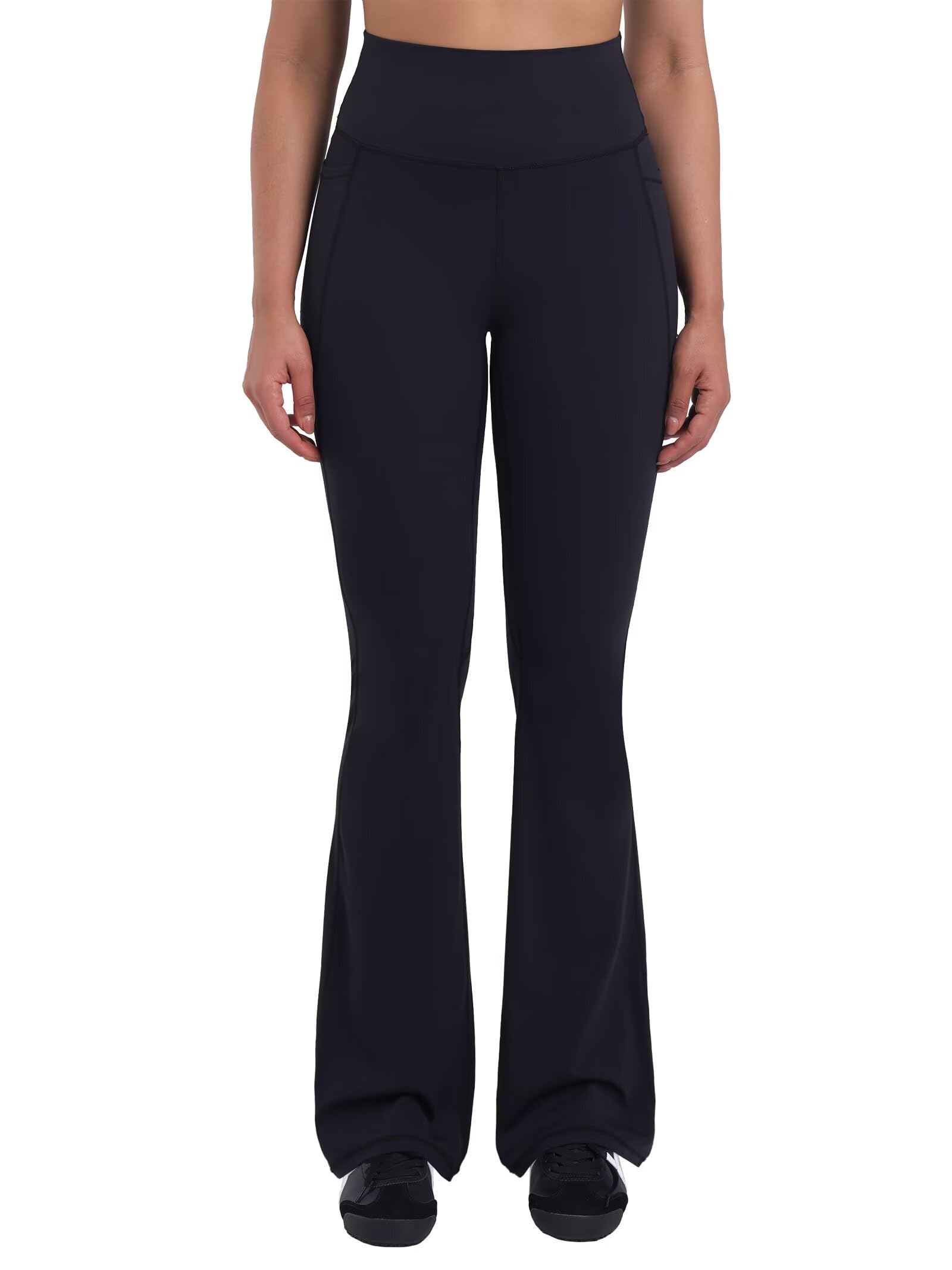 Sunzel Women Mini Flare Leggings with Pockets Breathable Bootcut Yoga Pants | Mini Flare, Buttery Soft, High Stretchy, High Waisted Tummy Control, Gym Clothes, Workout Casual Dance