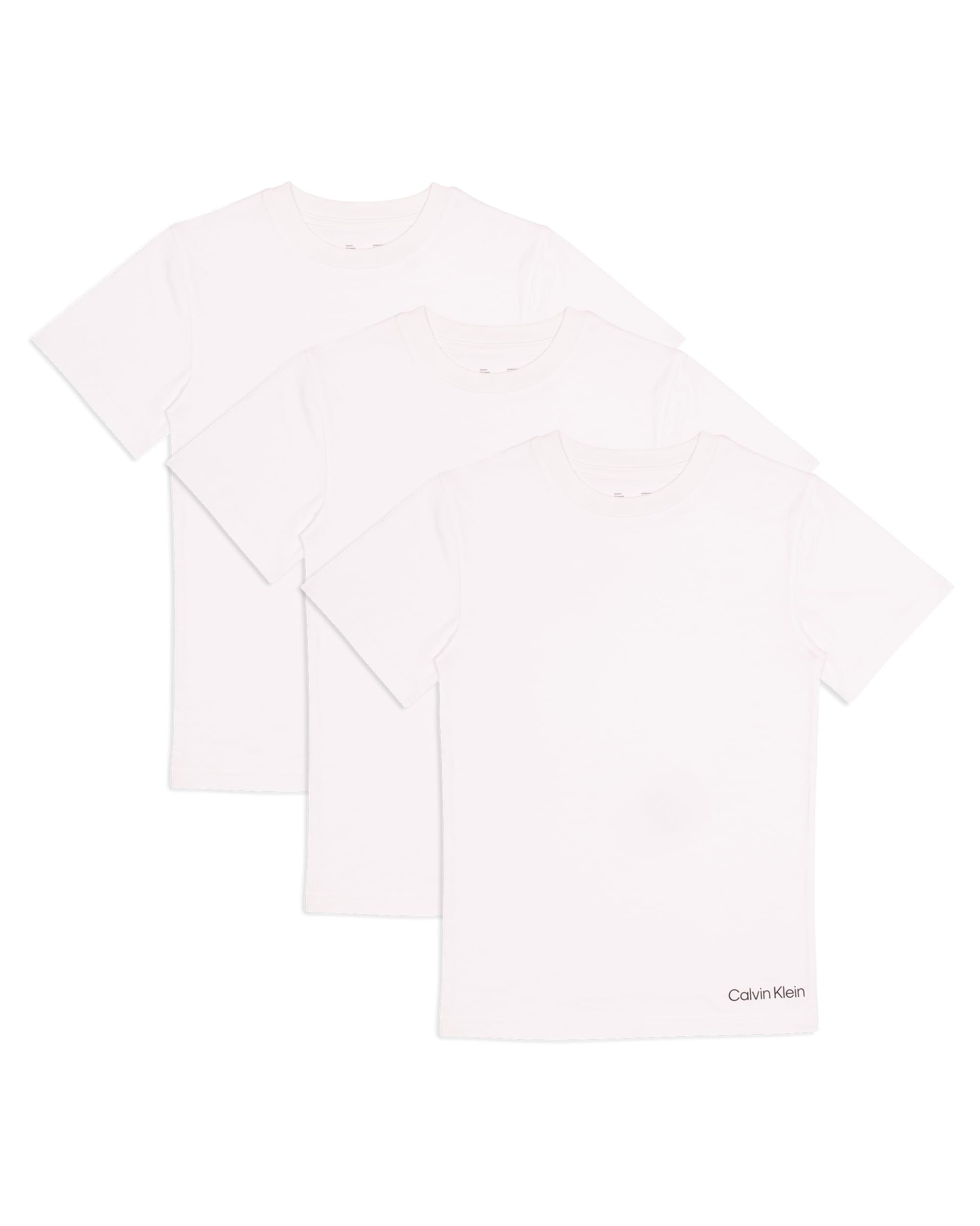 Calvin Klein Kids Boys' Short Sleeve Cotton Crewneck T-Shirt Multipack