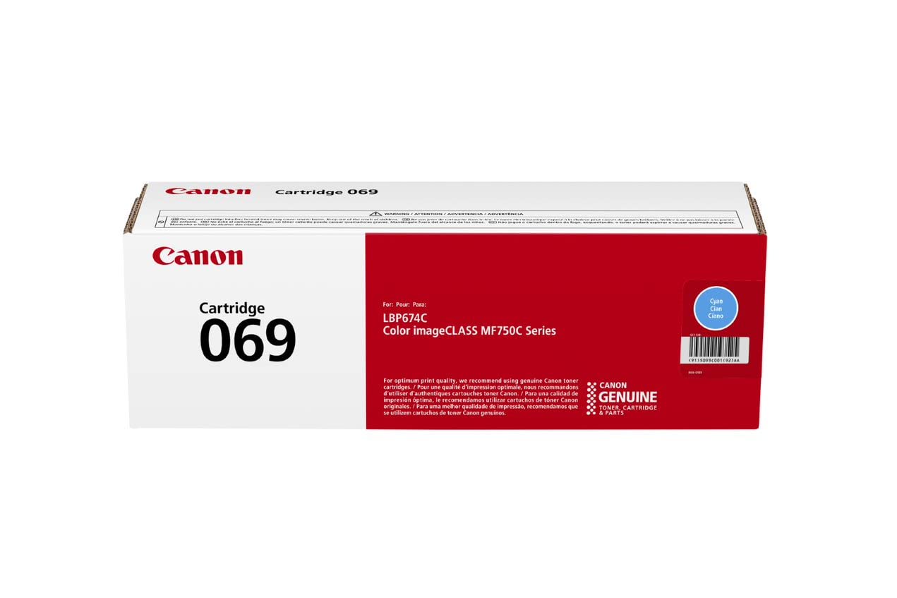 Canon Genuine 069 Black Toner Cartridge Compatible with MF753Cdw,MF751Cdw,LBP674Cdw,(Pack of 2)
