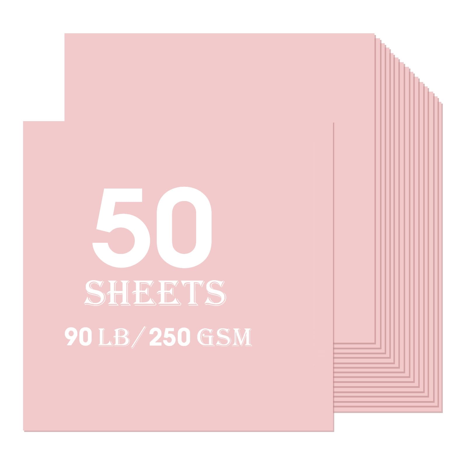 Black Cardstock 50 sheets, 12” x 12” Cardstock Paper Bulk Construction Paper,250GSM Card Stock Printer Paper Scrapbooking Supplies for Diy Crafts Cricut Card Making (Black)
