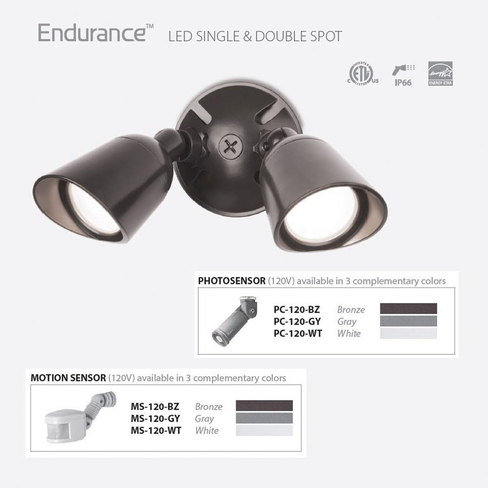 WAC Lighting, Endurance Double Spot Energy Star 30W LED Spot Light 3000K in Black