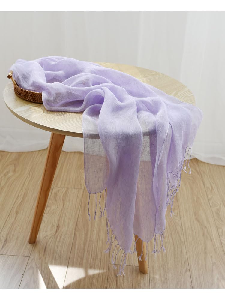 Jeelow Lightweight Summer Scarf Light Shawl Wrap Linen Feel Scarves For Men And Women
