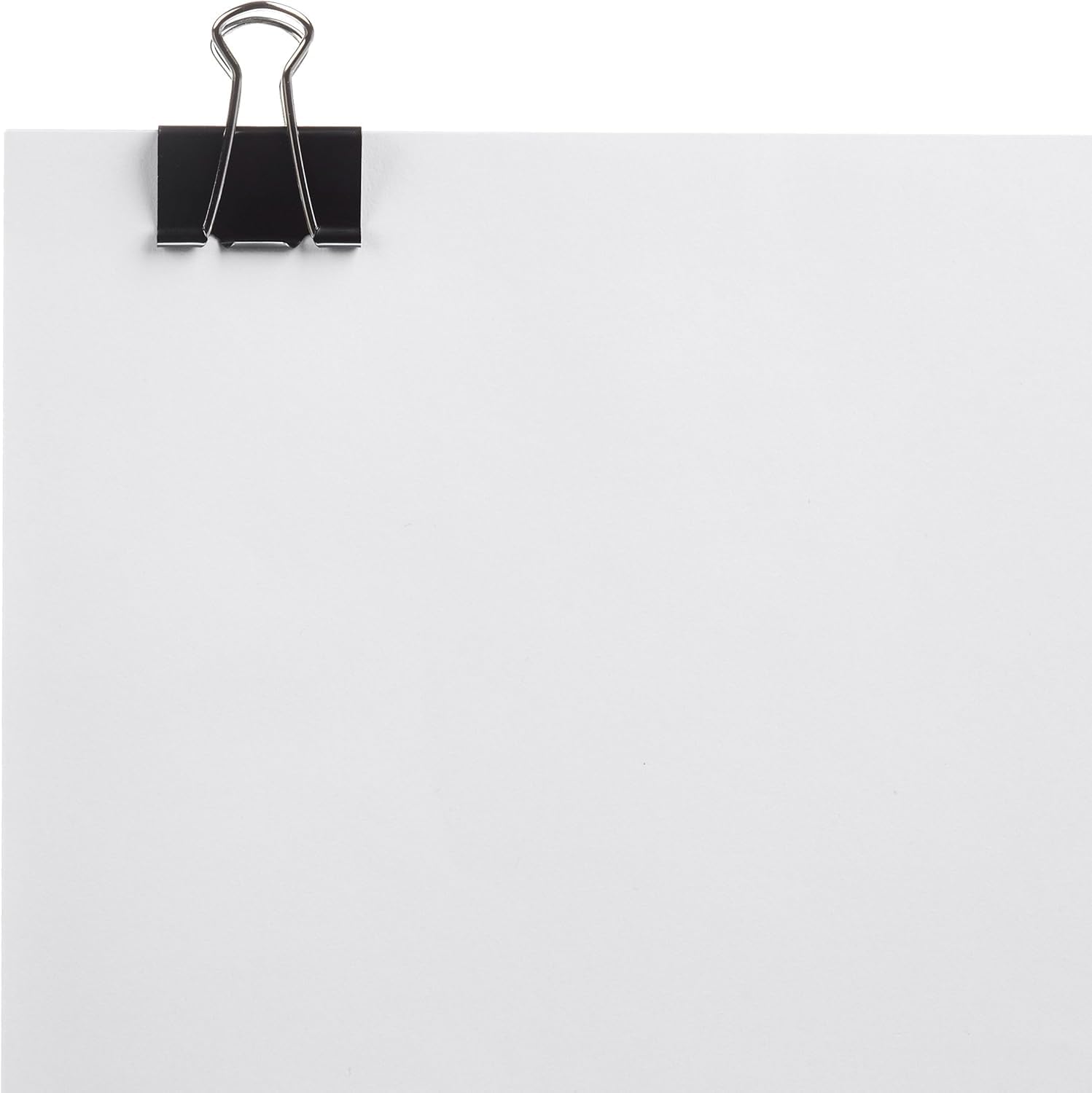 Amazon Basics Sturdy Binder Clips for Office Use, 96 Count, Medium, 1.25 in, Black (Pack of 12)
