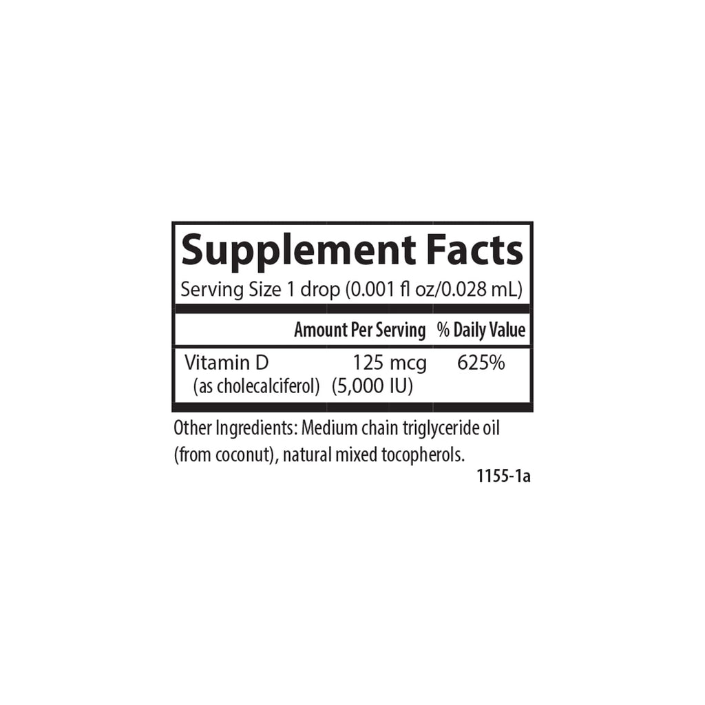 Carlson - Super Daily D3 5,000 IU (125 mcg) per Drop, Vitamin D Drops, Immune Support, Heart Health, Liquid Vitamin D3, Unflavored, 90 Drops