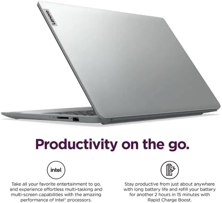Lenovo IdeaPad 15.6" Laptop, Windows 11 with 1-Year Microsoft Office 365 Included, Intel Celeron N4500, PLUSERA Earphones (Gray, 36GB RAM | 2.6TB Storage)